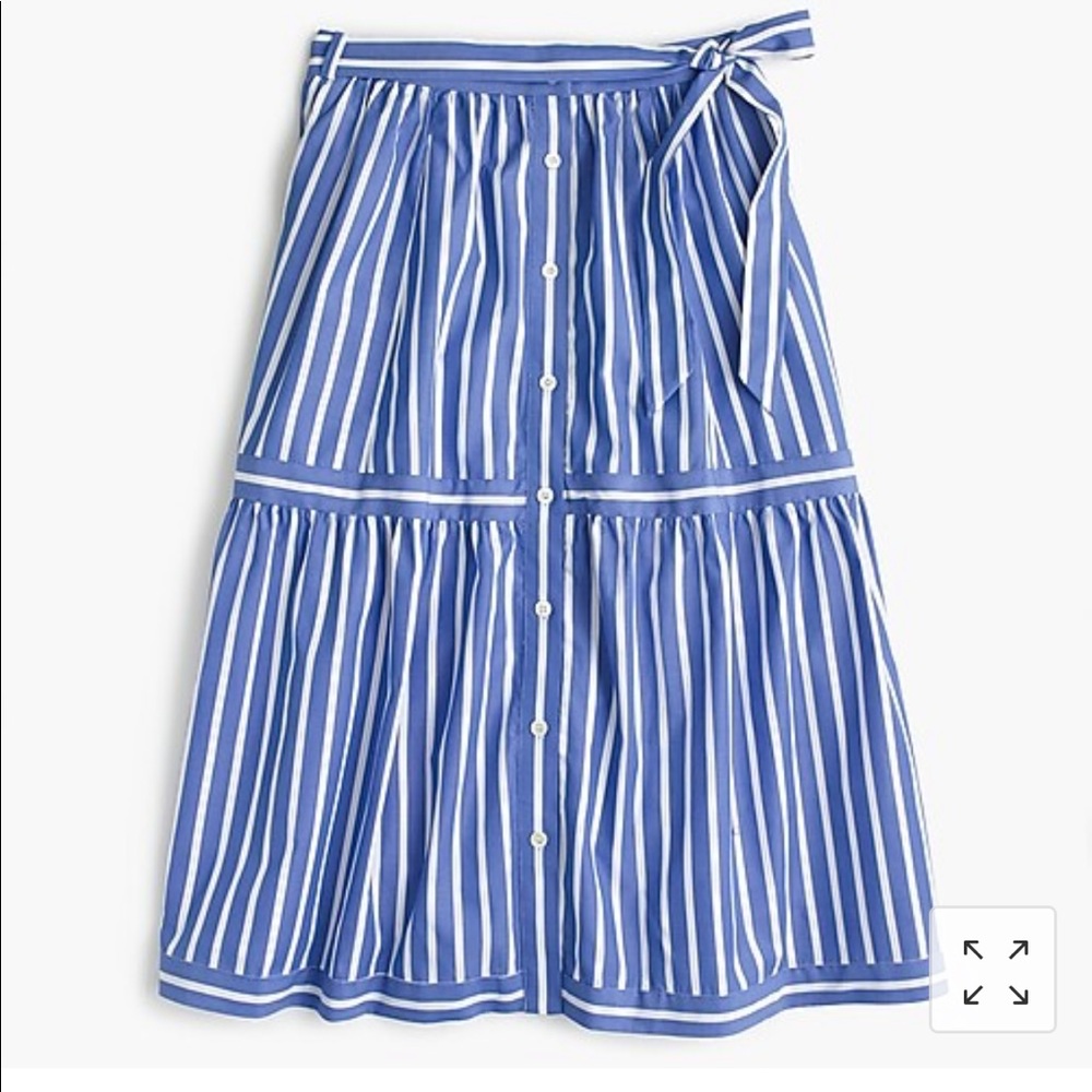 J. Crew Button-front Stripe Skirt